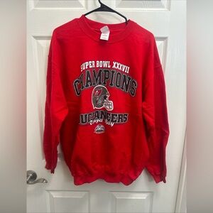 Gildan Red Super Bowl XXXVII Champions Crewneck Sweater